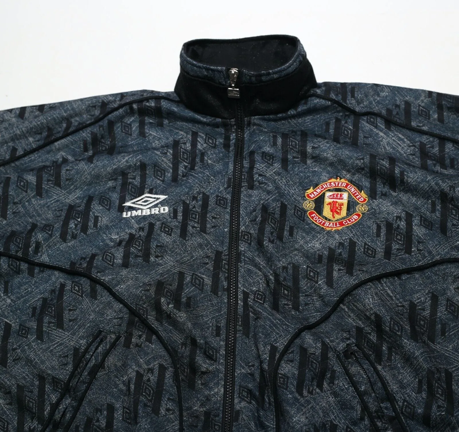 1992/93 MANCHESTER UNITED Vintage Umbro Track Top Jacket (S/M)