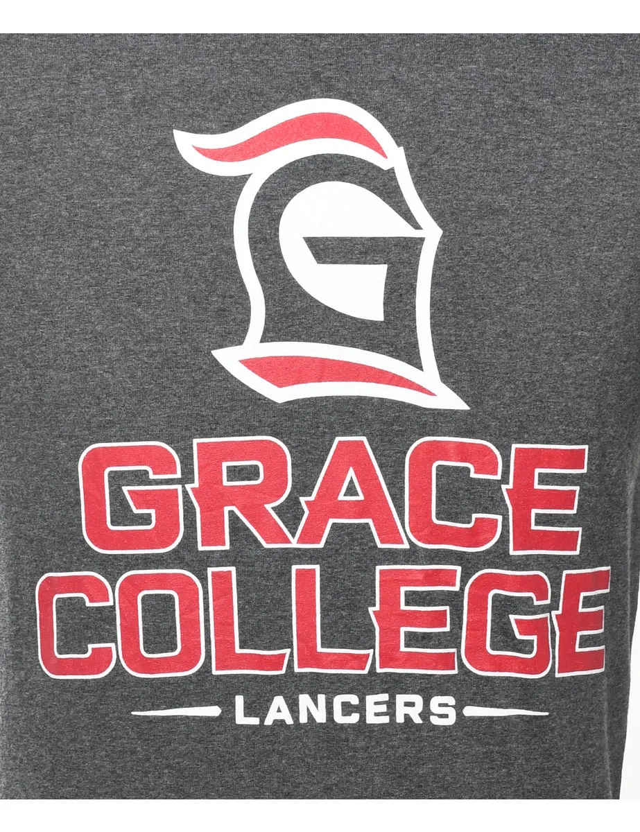 2000s Grace College Printed T-shirt - M