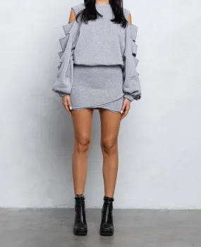 50 Shades Cutout Sweatshirt and Mini Skirt Set