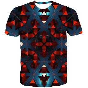 Abstract T shirts Men Psychedelic Tshirts Novelty Harajuku T-shirts 3d Flower T shirts Funny Colorful T-shirts Graphic