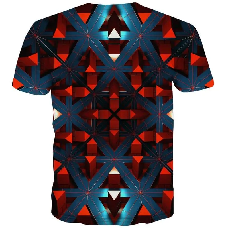 Abstract T shirts Men Psychedelic Tshirts Novelty Harajuku T-shirts 3d Flower T shirts Funny Colorful T-shirts Graphic