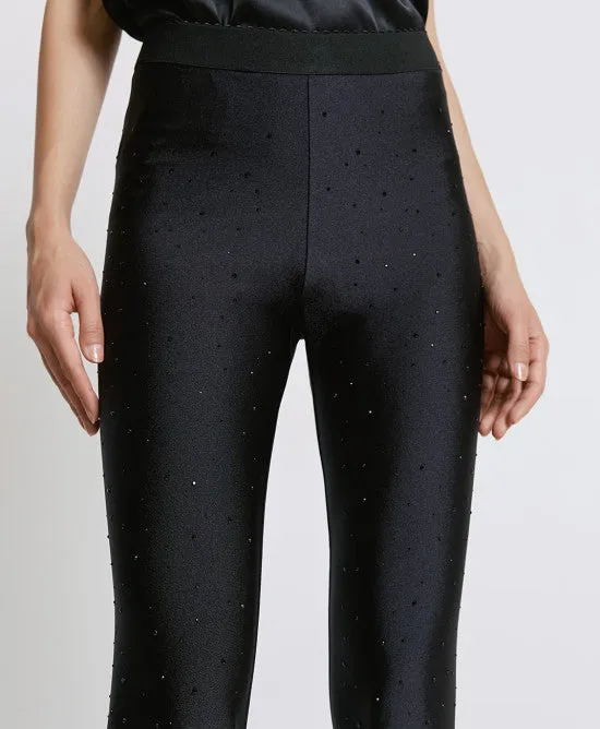 Access Fashion Black Rhinestone Leggings