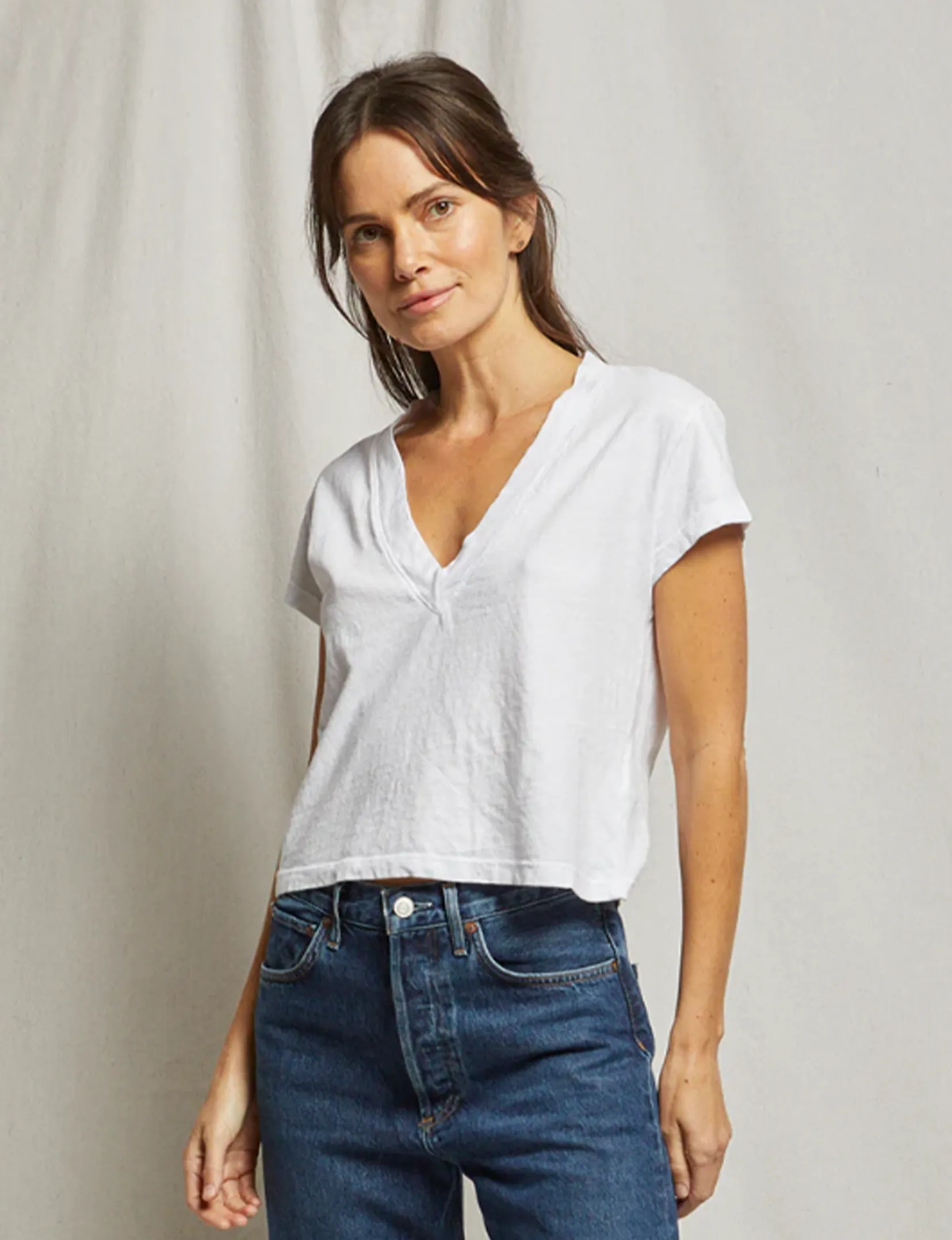 Alanis Recycled V-Neck, White