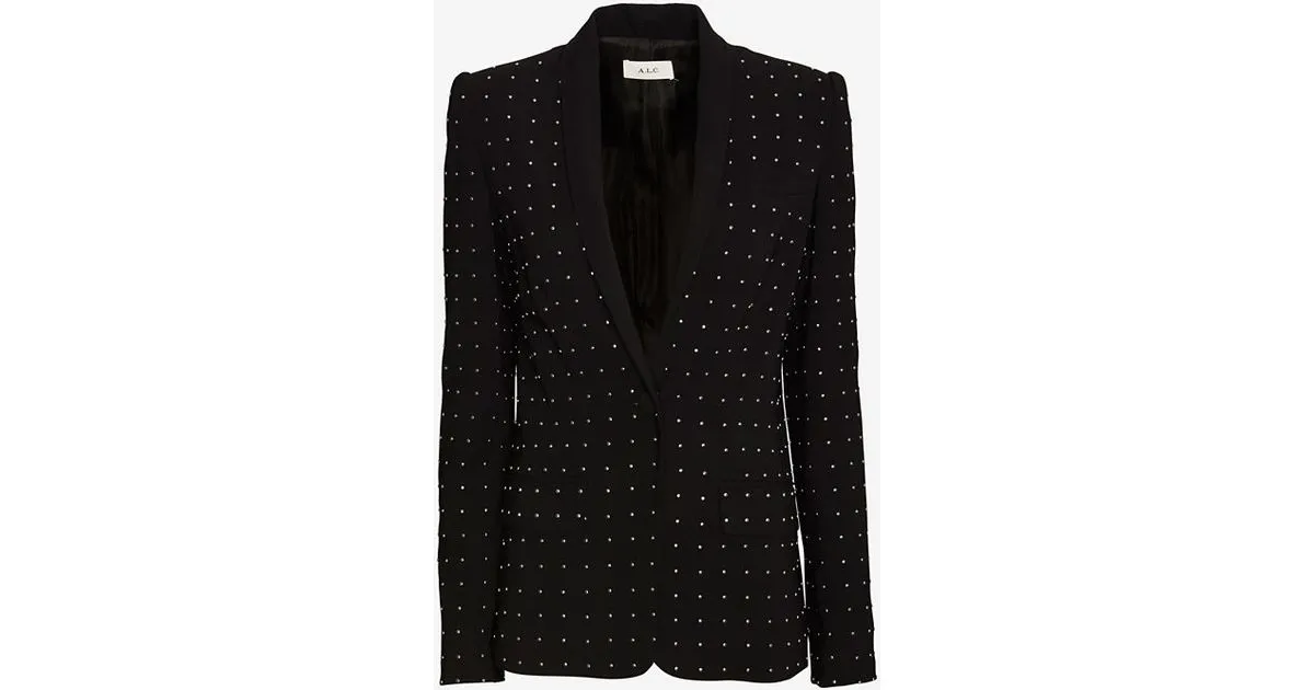 A.L.C. 'James' Stud-Embellished Crepe Blazer