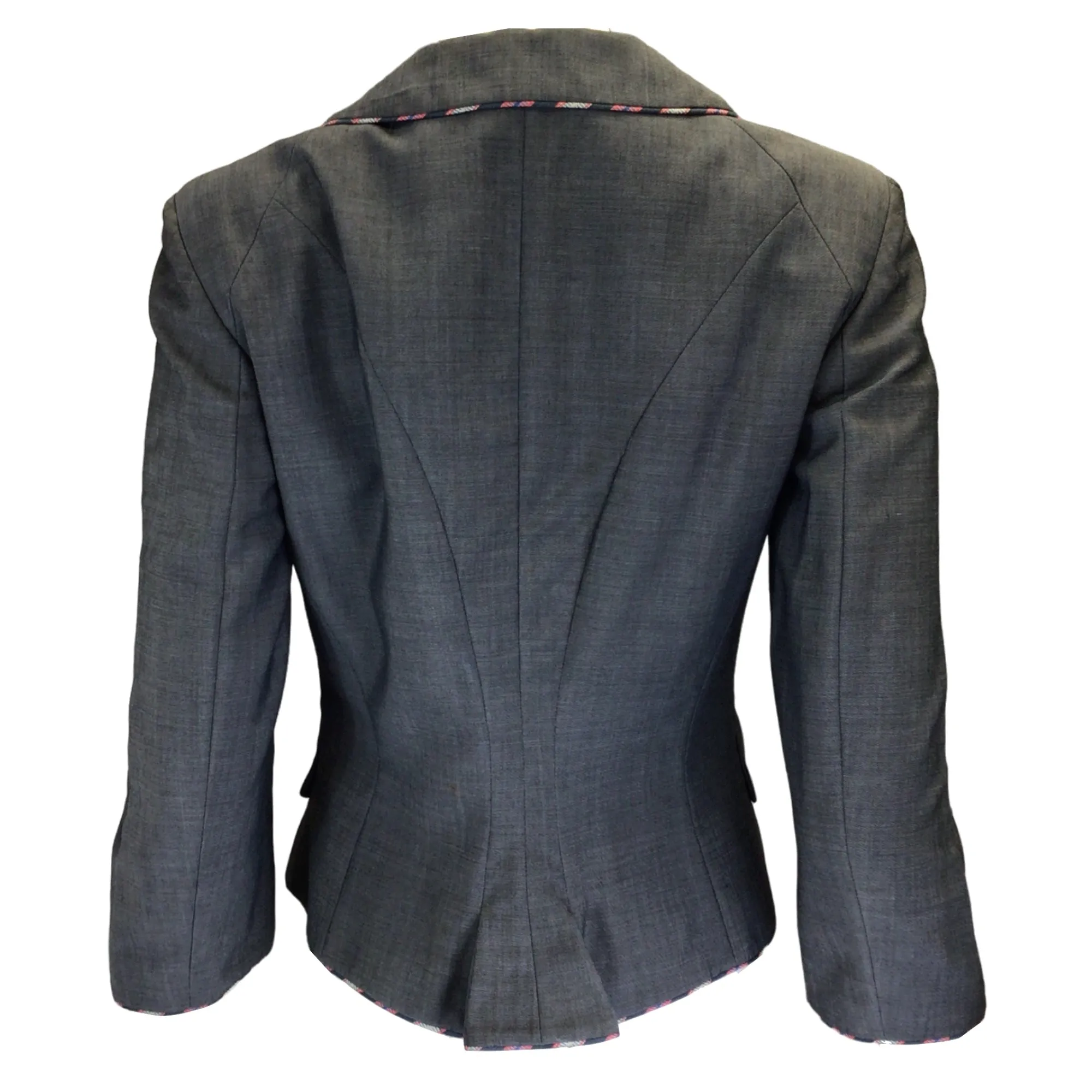 Alexander McQueen Charcoal Grey Two-Button Blazer