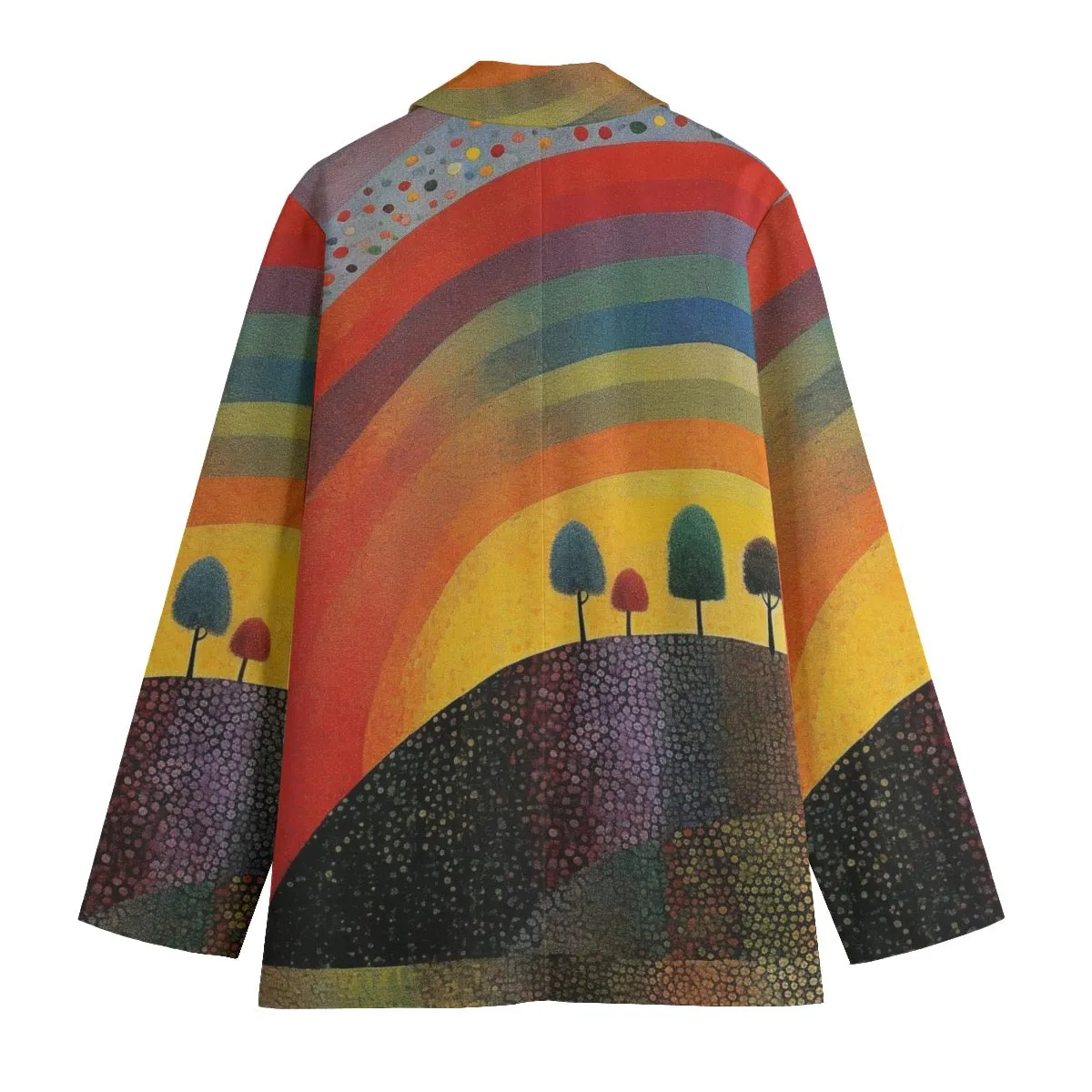 All-Over Print Women's Leisure Blazer | 245GSM Cotton61 landscape, abstract, print