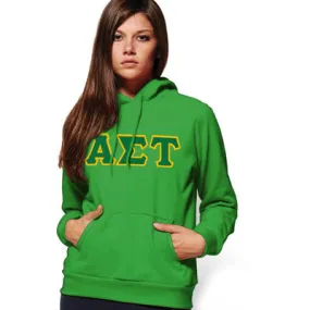 Alpha Sigma Tau Hooded Sweatshirt - G185 - TWILL