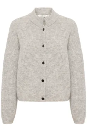 AlphaGZ Short Cardigan - Light Grey Melange