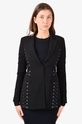 Altuzarra Black Lace-Up Blazer Size 36