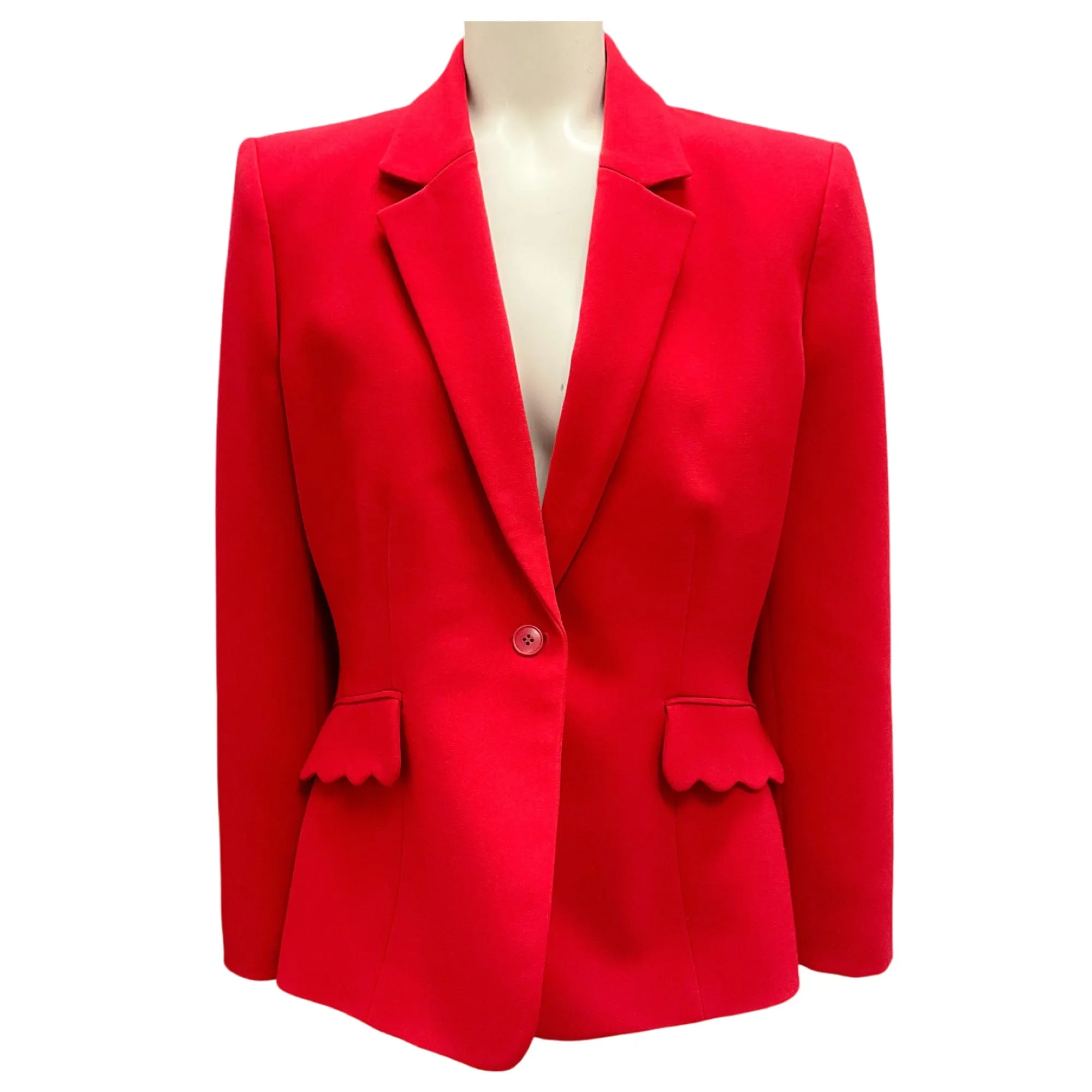 Altuzarra Ruby Scalloped Pocket Crepe Blazer