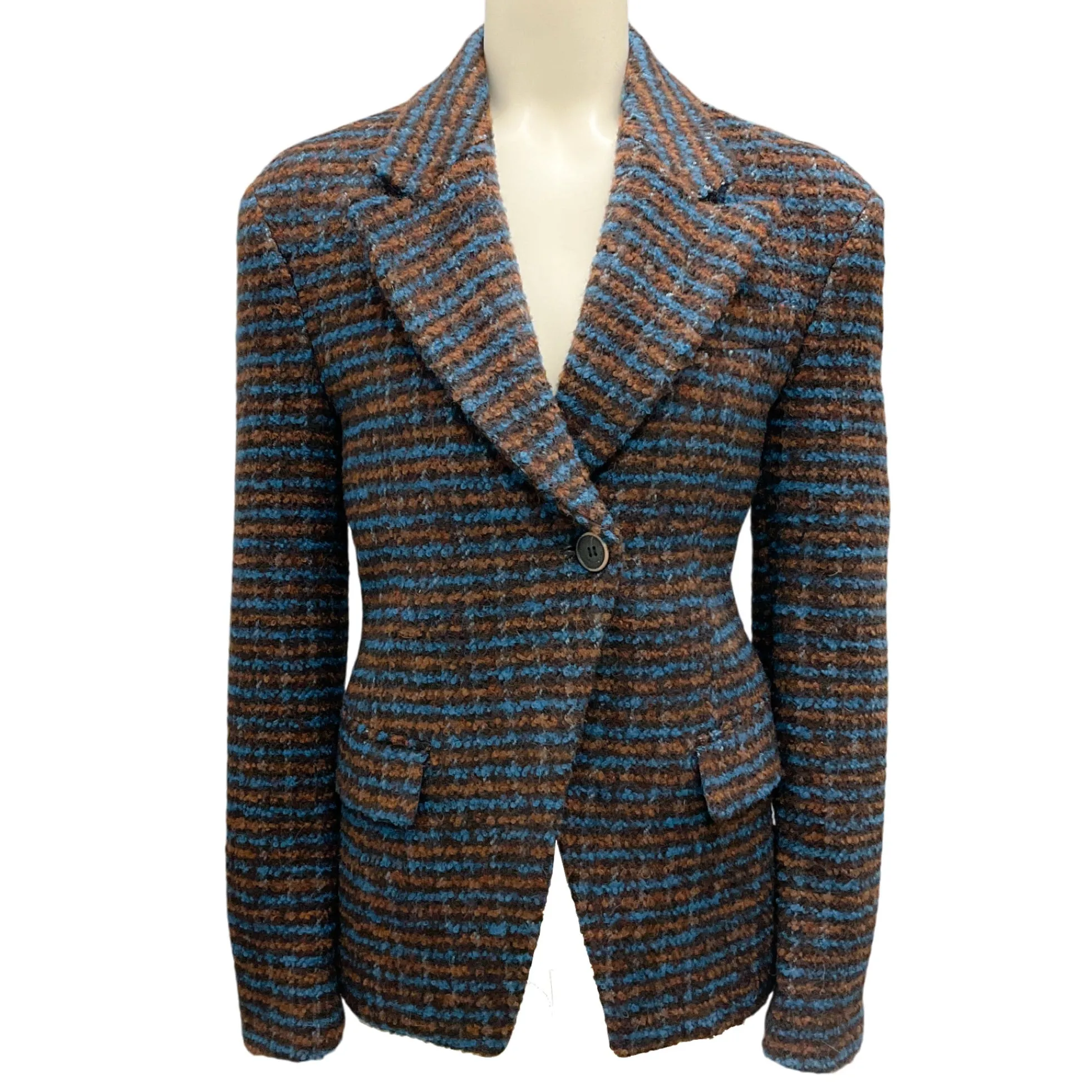 Andersson Bell Blue / Brown Andres Alpaca Blazer