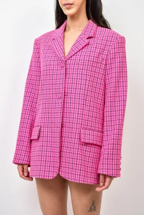 Area Pink Plaid Blazer Size 6