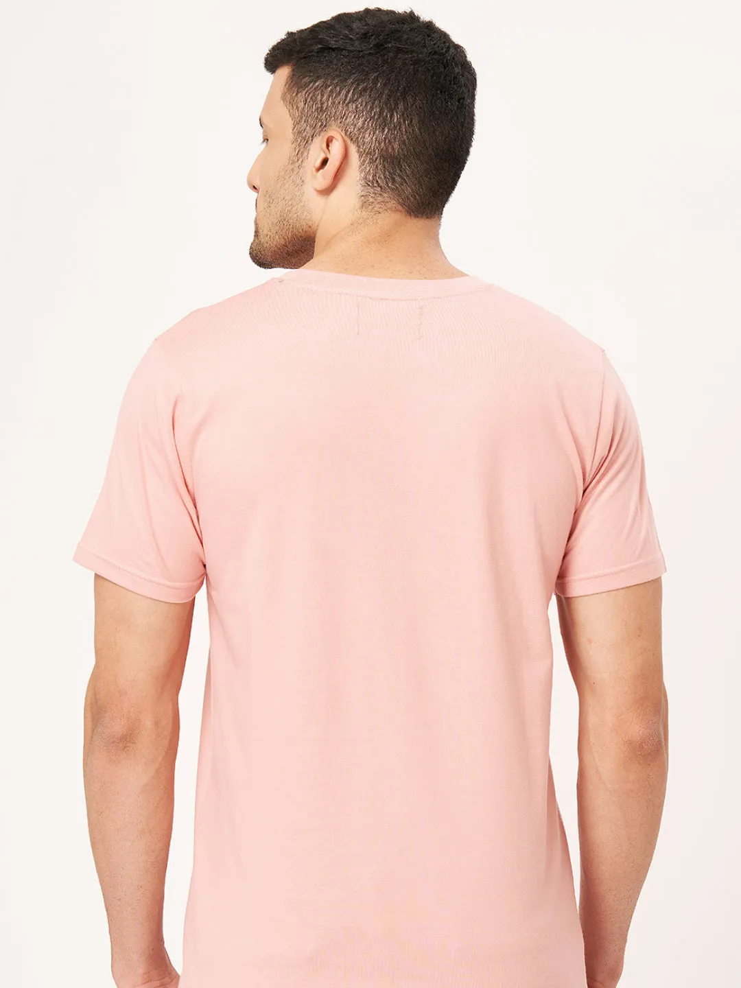 Baby Pink Printed Half Sleeve T-shirt