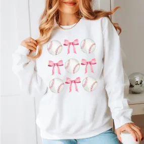 Baseballs And Bows Collage Sweatshirt