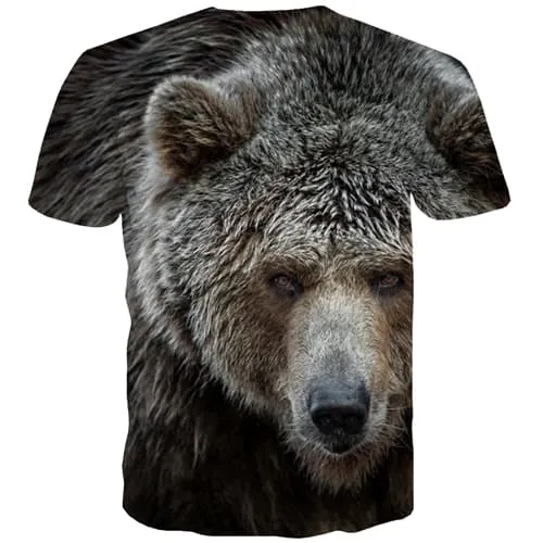 Bear T-shirt Men Russia T shirts Funny Funny Tshirt Printed Harajuku Tshirt Anime Leisure Tshirts Cool Short Sleeve Punk Rock