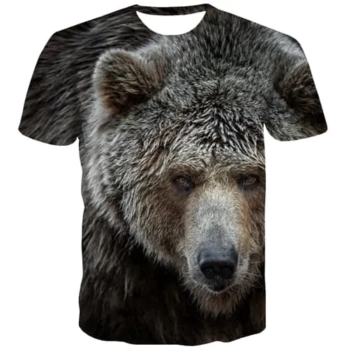 Bear T-shirt Men Russia T shirts Funny Funny Tshirt Printed Harajuku Tshirt Anime Leisure Tshirts Cool Short Sleeve Punk Rock