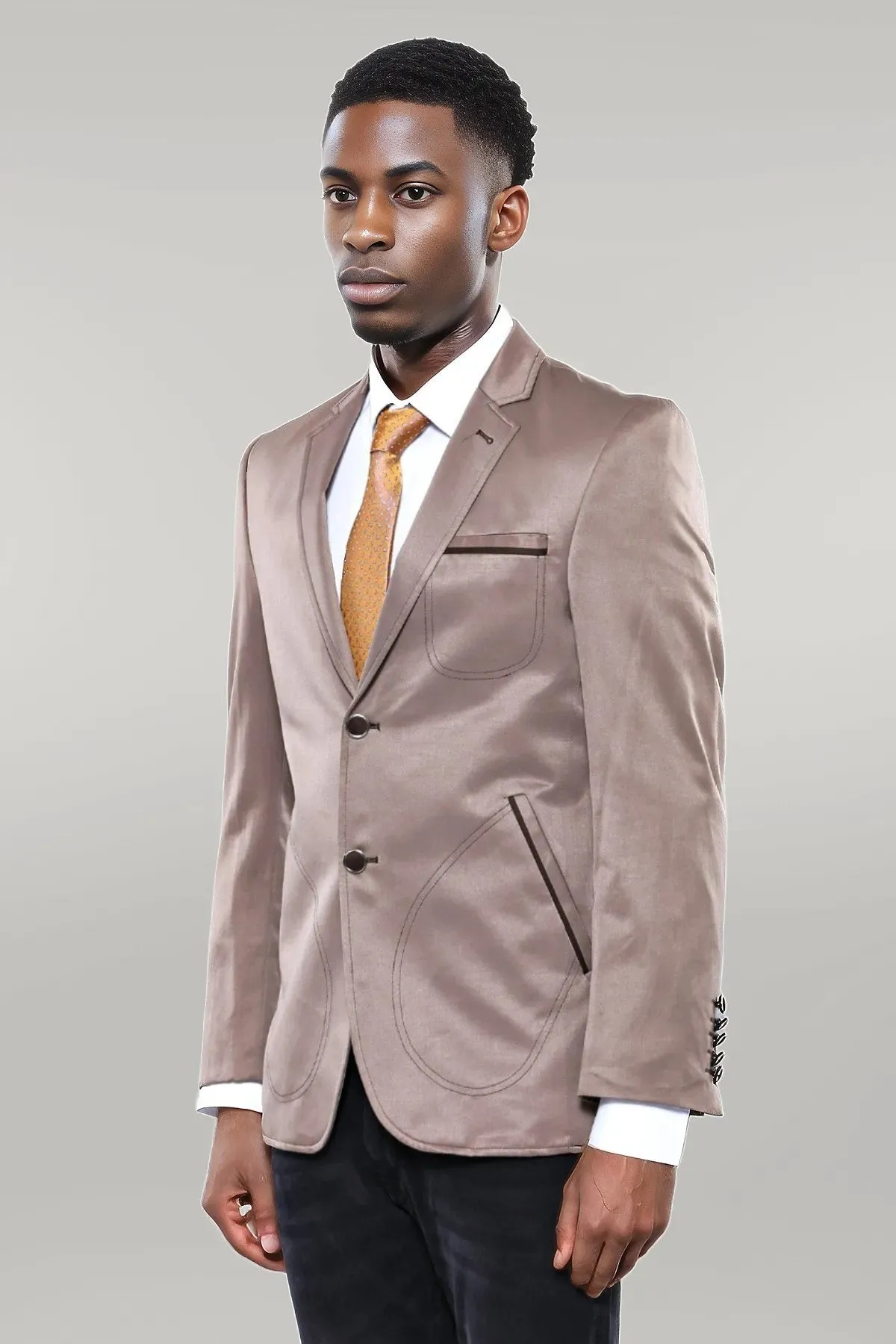 Beige Blazer With Patch Pockets | Wessi