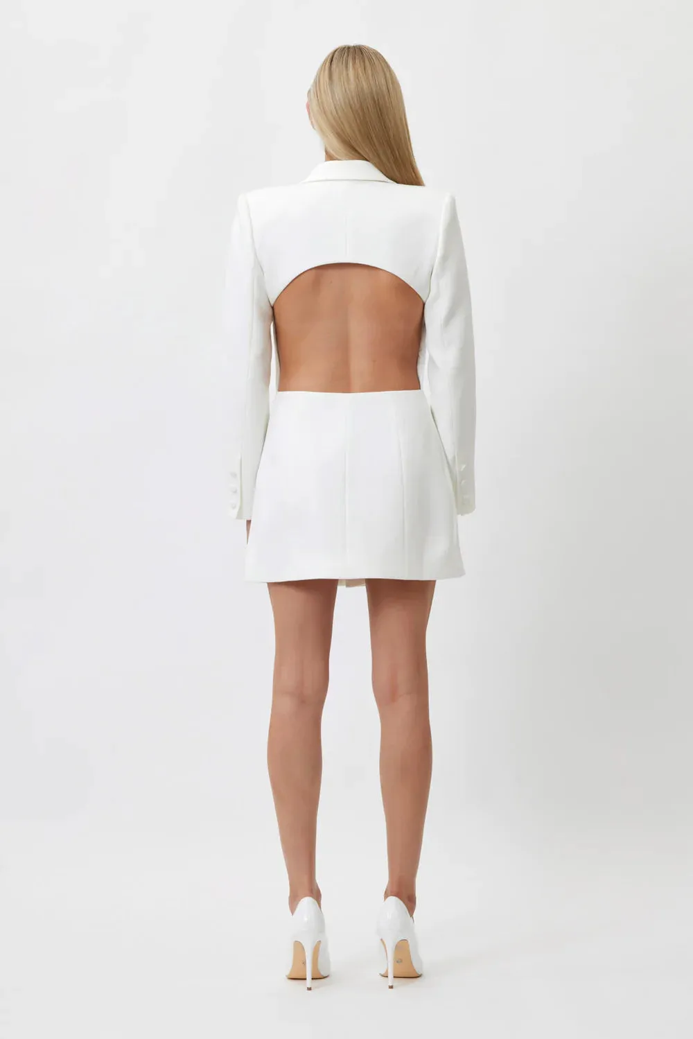 Bianca & Bridgett Megan Blazer Dress - White