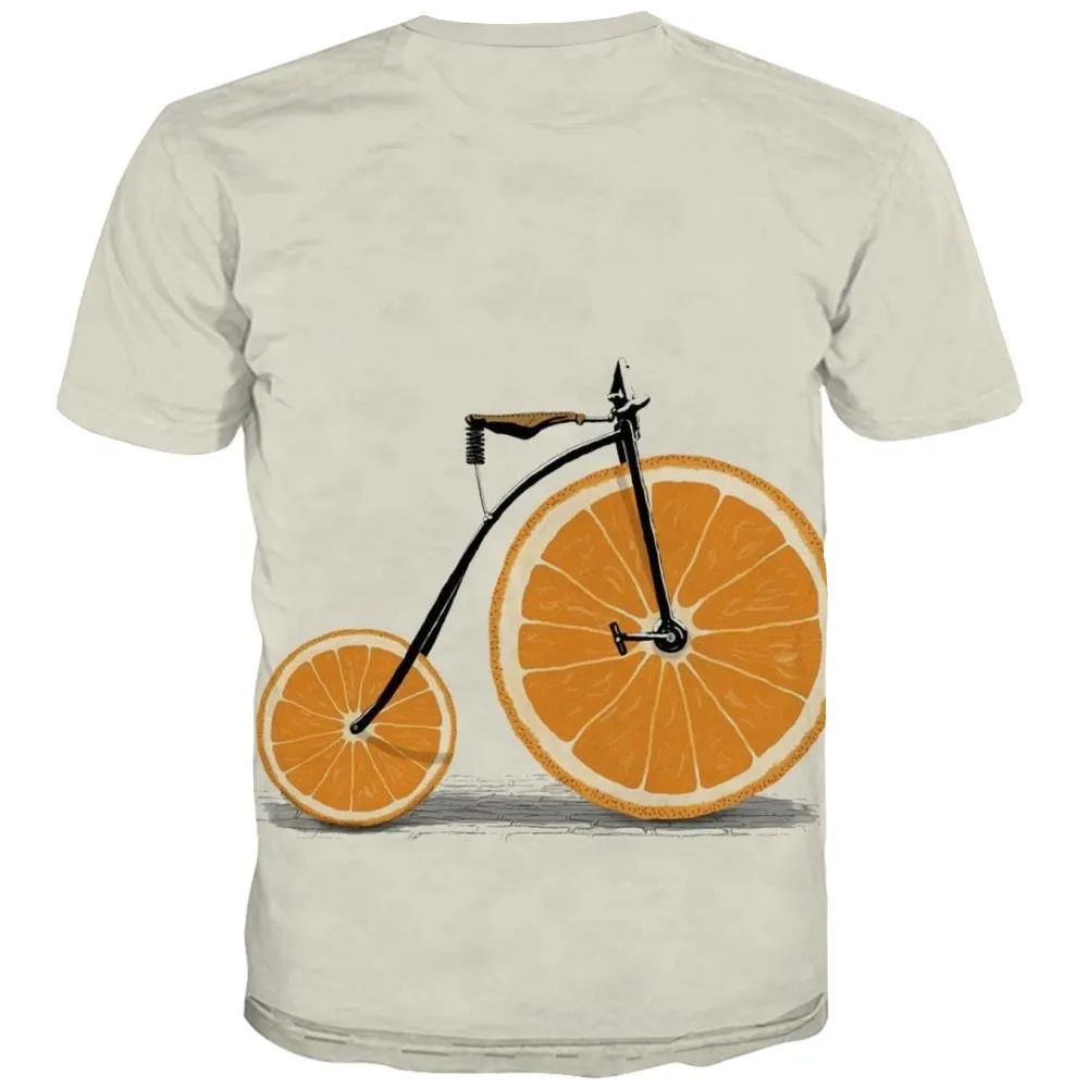 Bicycle T shirts Men Metal Shirt Print City Tshirts Novelty Psychedelic Tshirts Casual