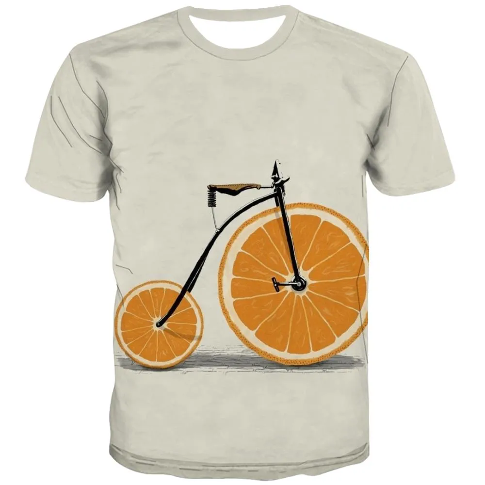 Bicycle T shirts Men Metal Shirt Print City Tshirts Novelty Psychedelic Tshirts Casual