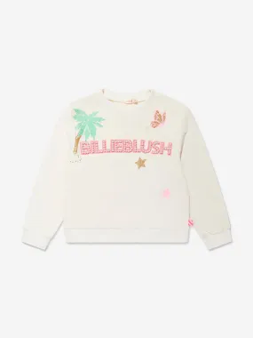 Billieblush Girls Logo Sweatshirt in Cream