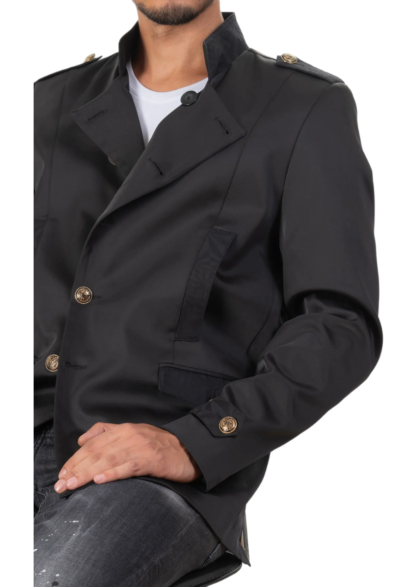 Black Double Breast Deluxe Jacket