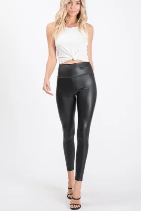 Black Faux Leather Leggings