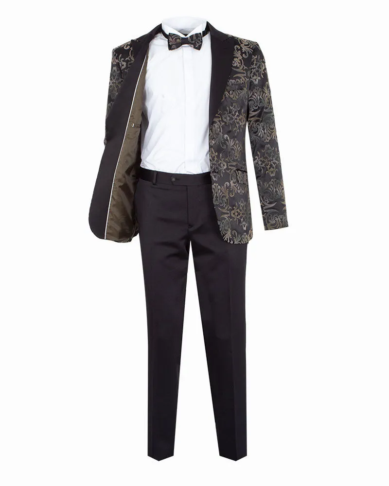 Black Floral Men's Fashion Blazer