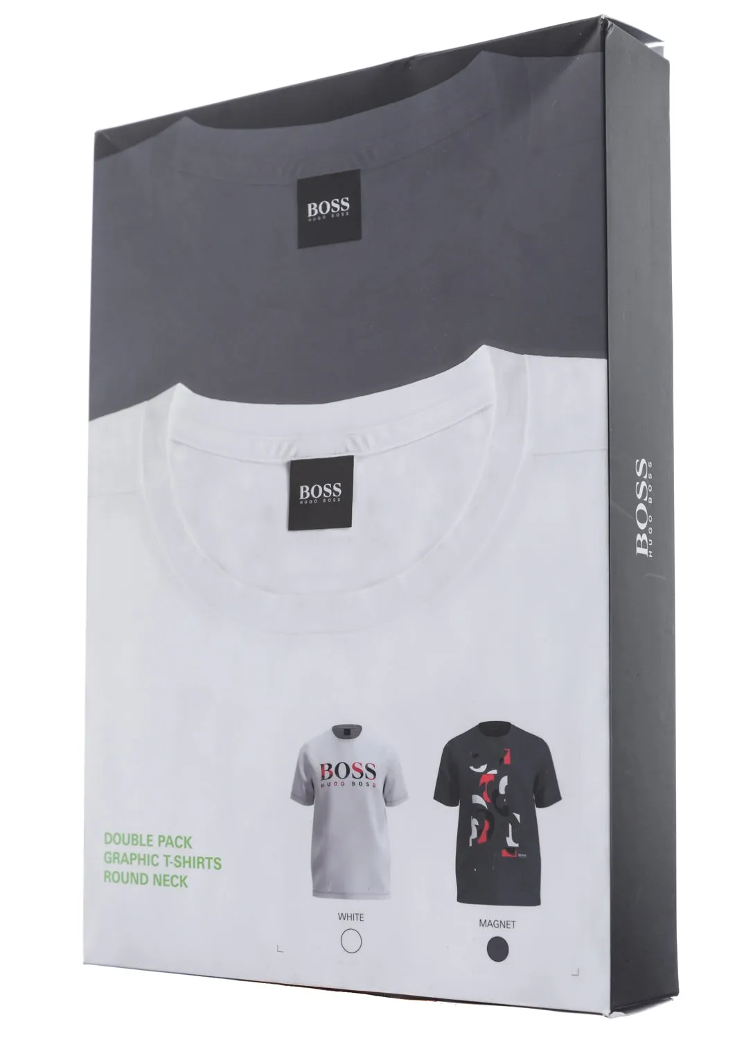 BOSS 2 Pack T-Shirt in White & Grey