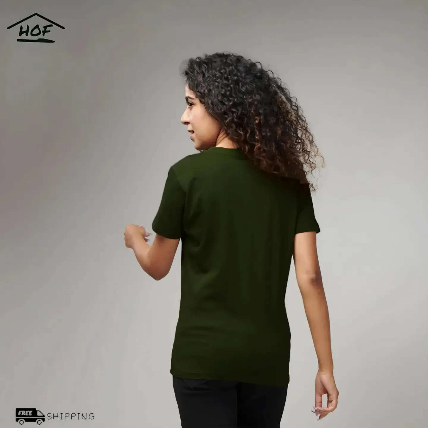 Bottle Green Half Sleeve T-Shirt