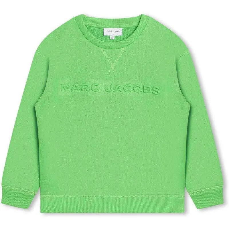 Boys Green Embossed Logo Sweatshirt