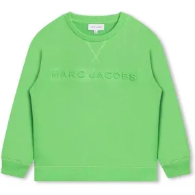 Boys Green Embossed Logo Sweatshirt