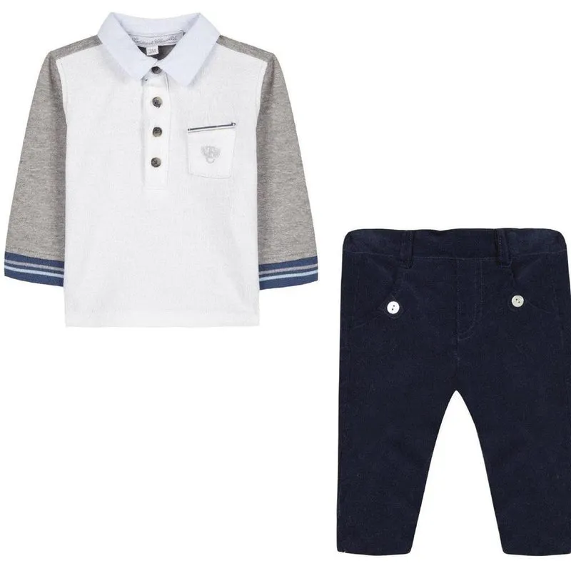 Boys Navy Trouser Set