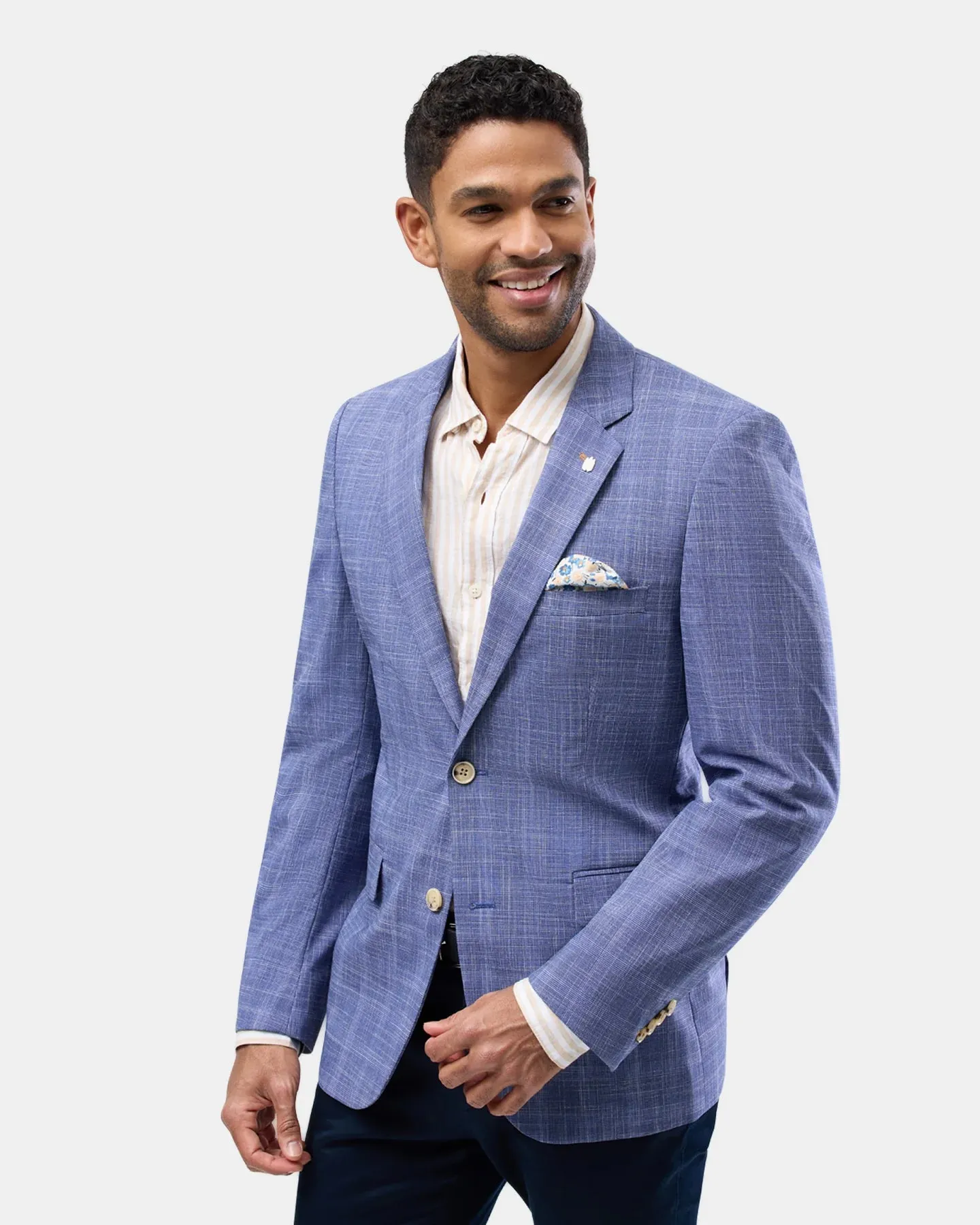 Brooksfield - Subtle Blue Check Blazer