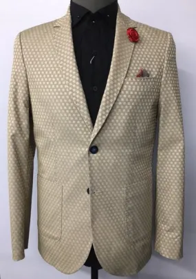 Brown Checker Print Blazer