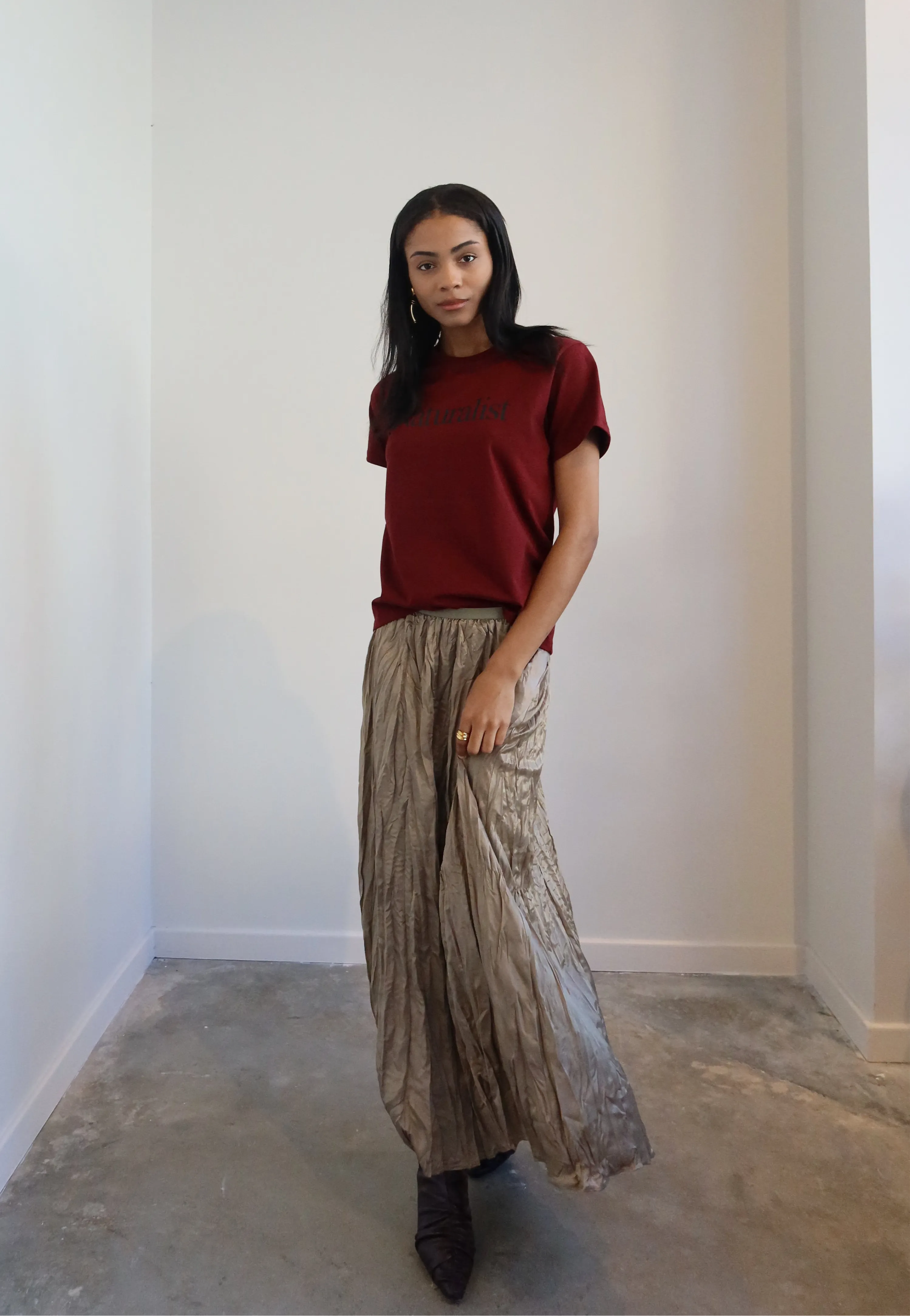 Burgundy Naturalist Graphic Top