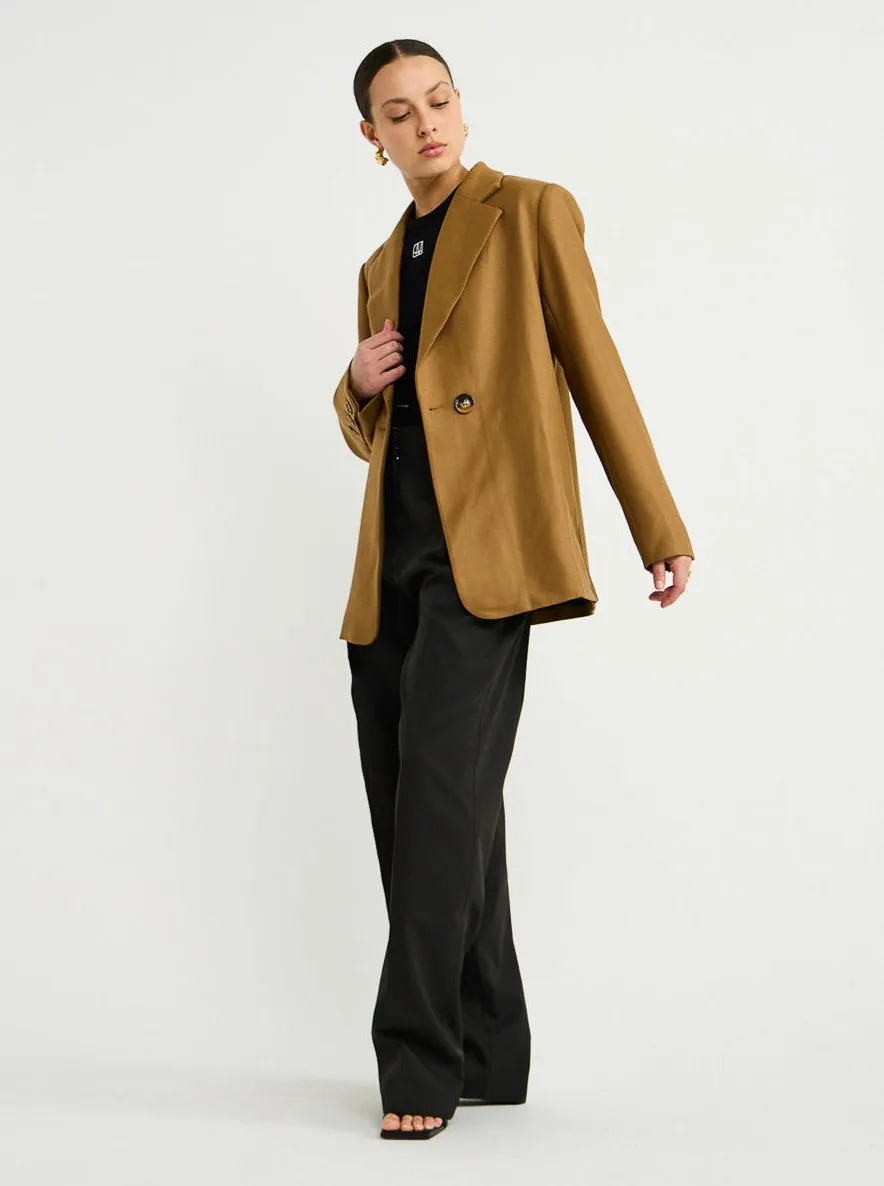 By Nicola Dionne Oversized Blazer in Camel