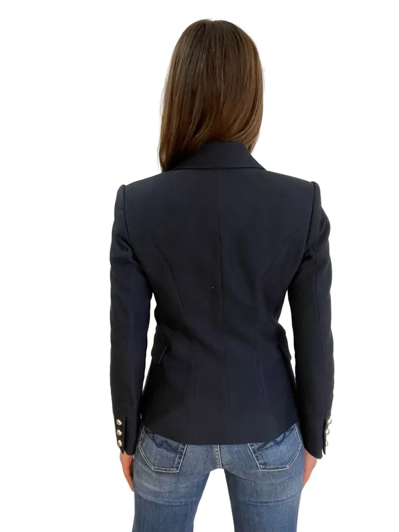 Camilla & Marc Navy Double Breasted Blazer w Silver buttons. Size: 6