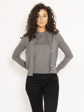 Cardigan Girocollo - Grigio