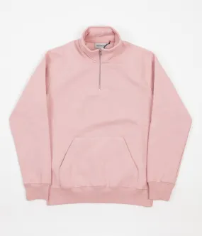 Carhartt Chase Zip Neck Sweatshirt - Soft Rose / Gold