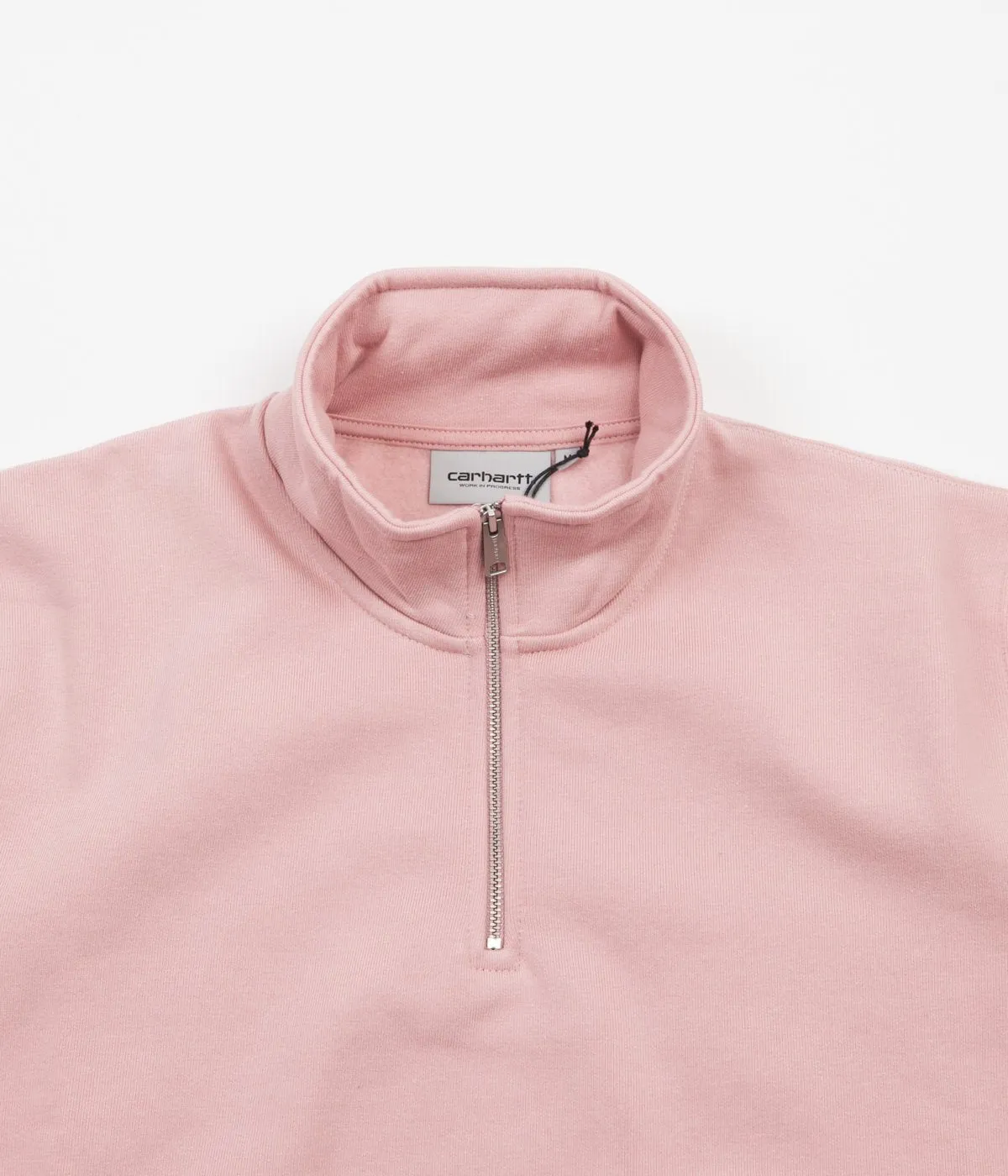 Carhartt Chase Zip Neck Sweatshirt - Soft Rose / Gold