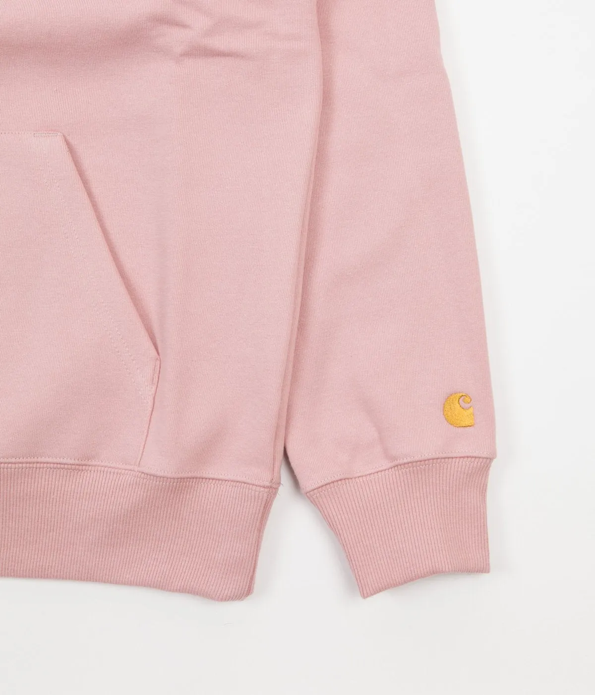 Carhartt Chase Zip Neck Sweatshirt - Soft Rose / Gold