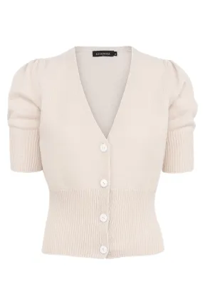 Cashmere Cardigan "Grace" - Pearl