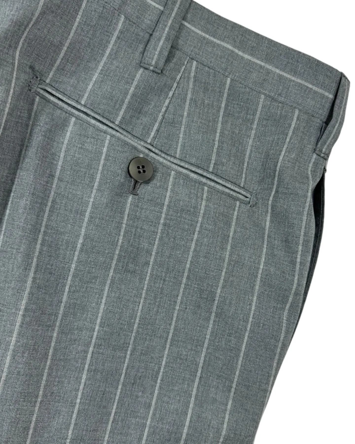 Cesare Attolini Suit Gray Stripes Peak Lapel EU 52/ US42