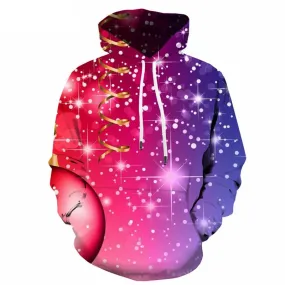 Christmas Sweatshirts men New Year Hoody Anime Party 3d Printed Pink Sweatshirt Printed