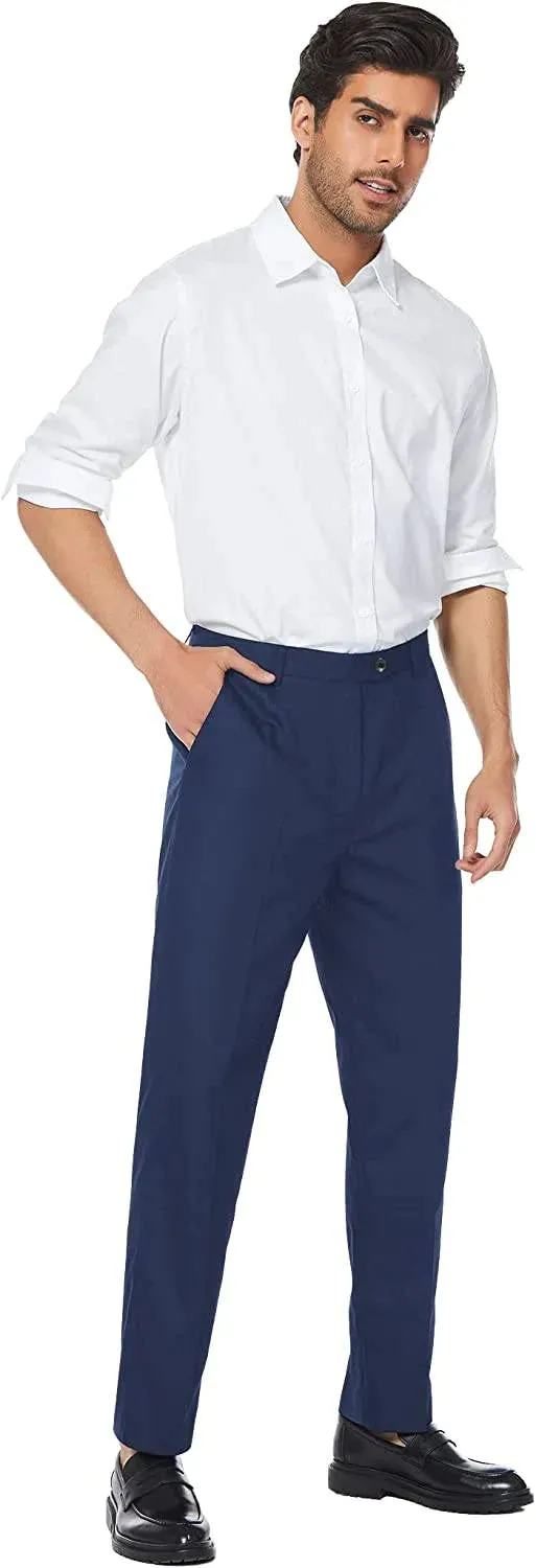 Classic Fit Flat Front Straight Pants (US Only)