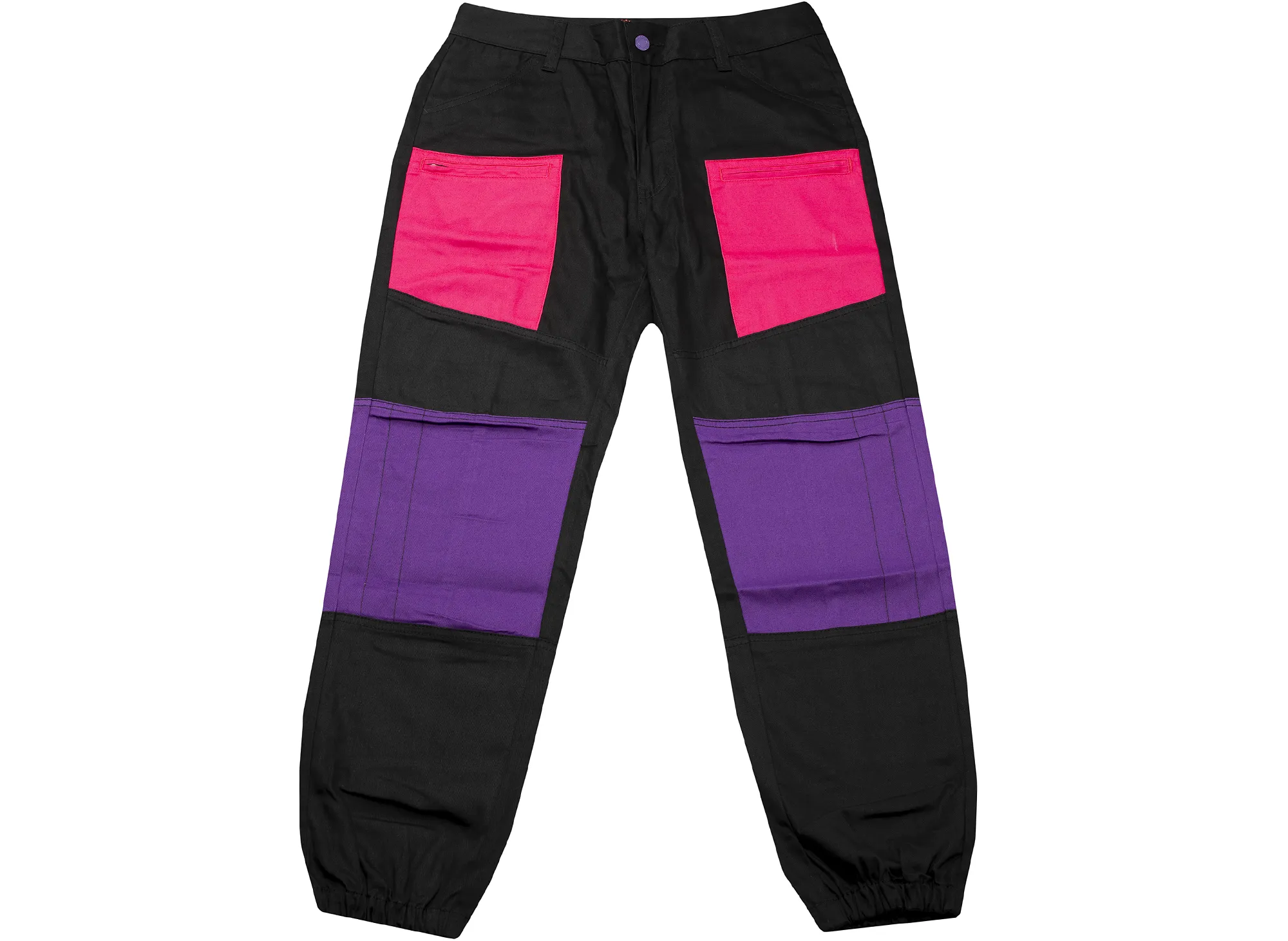 Clot Contrast Patched Panel Pants