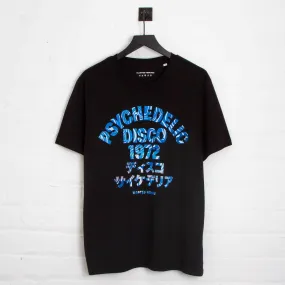 Cobalt 1972 Psychedelic Disco Front Print - Tshirt - Black