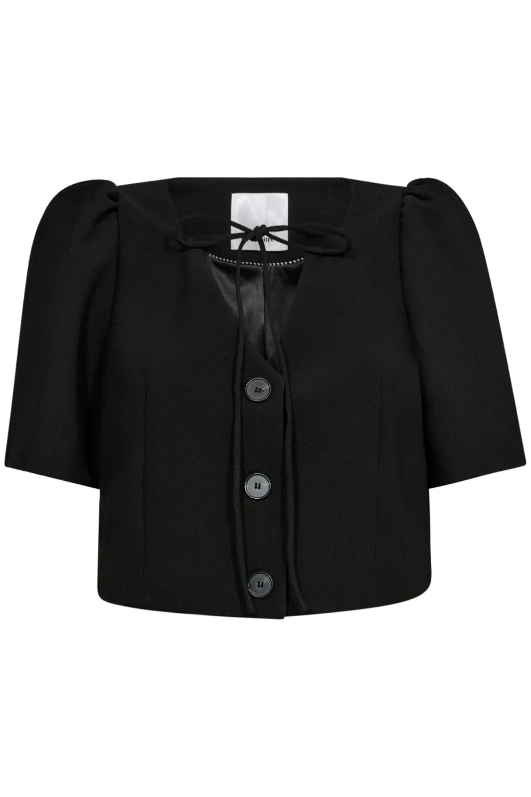 Co´couture - Volacc Crop Tie Ss Blazer 30193 - 96 Black