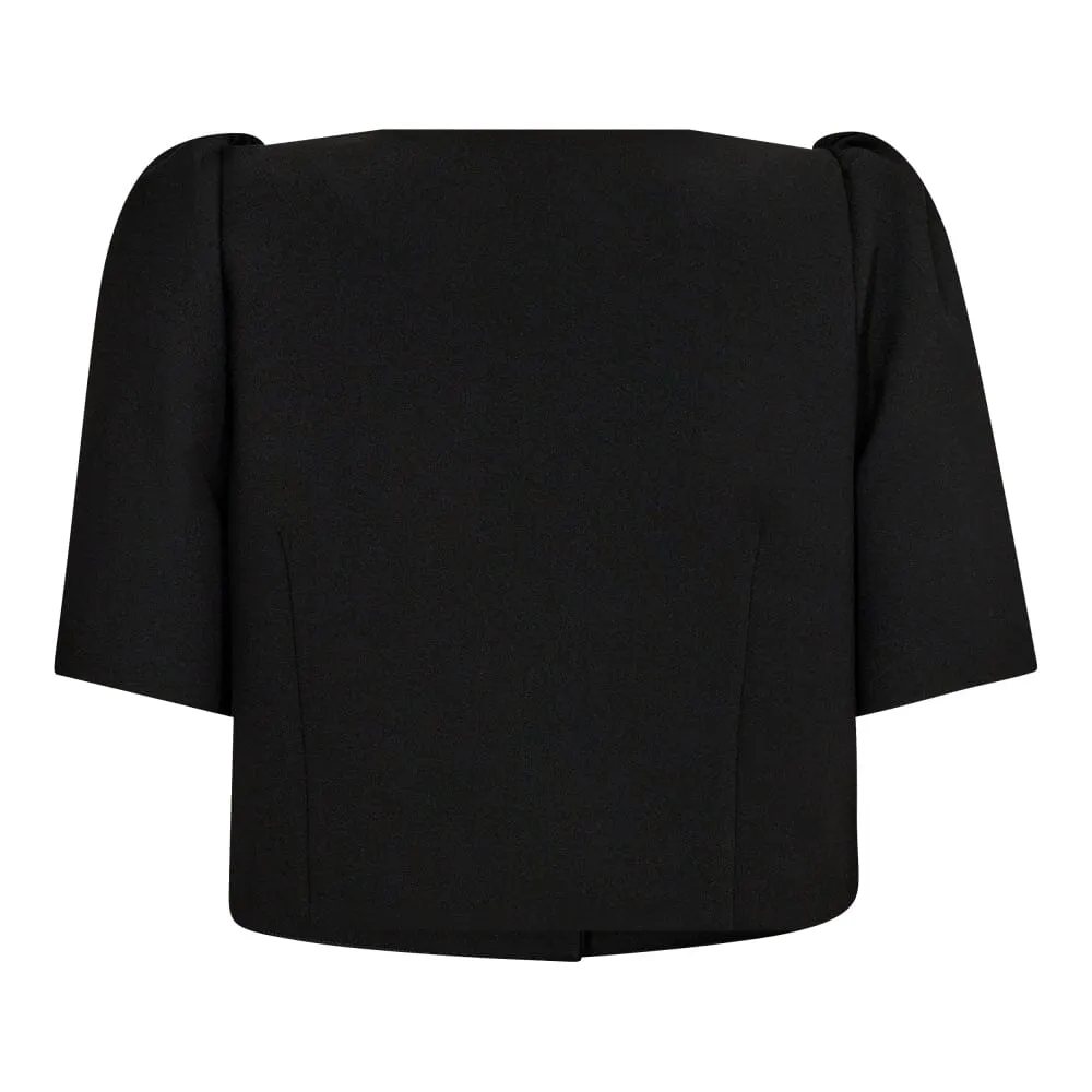 Co´couture - Volacc Crop Tie Ss Blazer 30193 - 96 Black